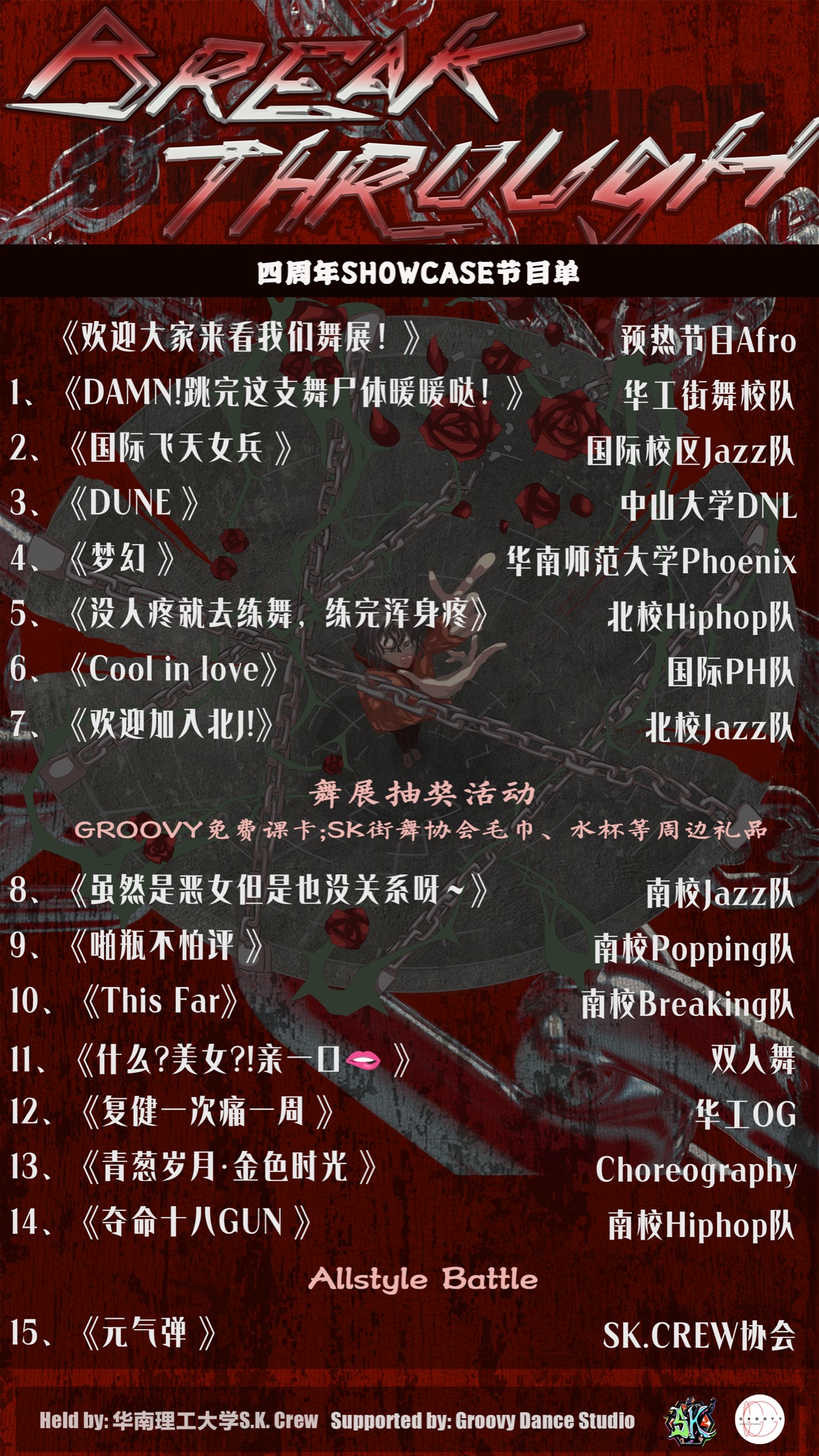 S.K.CREW 四周年舞展表演节目单